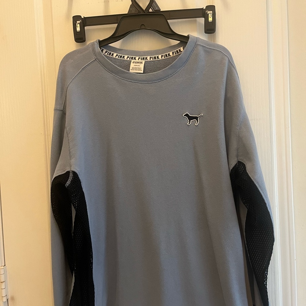 Pink Blue and Black Long Sleeve Shirt